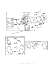 Head-Cylinder/Gasket Sets Diagram and Parts List for 210300 0035-1142 Briggs and Stratton Engine